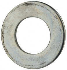 Value Collection - 1-1/2" Screw, Steel SAE Flat Washer - 1-9/16" ID x 3" OD, 5/32" Thick, Zinc-Plated Finish - Exact Tooling