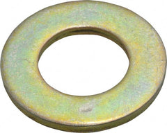 Value Collection - 7/8" Screw, Grade 8 Steel SAE Flat Washer - 15/16" ID x 1-3/4" OD, 9/64" Thick, Zinc Yellow Dichromate Finish - Exact Tooling