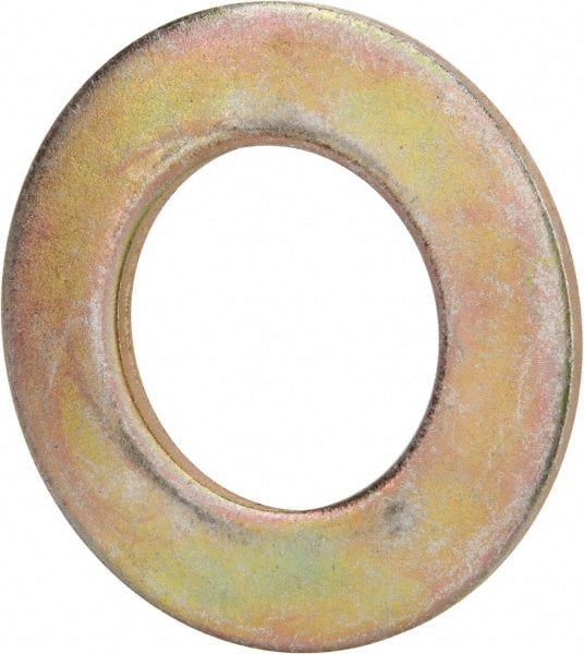Value Collection - 1-3/4" Screw, Grade 8 Steel SAE Flat Washer - 1-7/8" ID x 3-3/8" OD, 5/32" Thick, Zinc Yellow Dichromate Finish - Exact Tooling