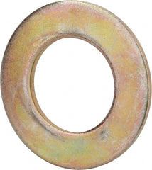 Value Collection - 1-3/4" Screw, Grade 8 Steel SAE Flat Washer - 1-7/8" ID x 3-3/8" OD, 5/32" Thick, Zinc Yellow Dichromate Finish - Exact Tooling