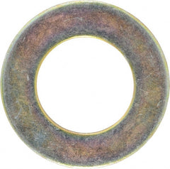 Value Collection - 2" Screw, Grade 8 Steel SAE Flat Washer - 2-1/8" ID x 3-3/4" OD, 1/64" Thick, Zinc Yellow Dichromate Finish - Exact Tooling
