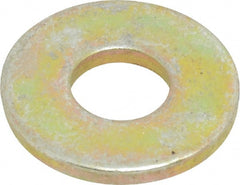 Value Collection - 1/4" Screw, Grade 8 Steel Extra Thick Flat Washer - Zinc Yellow Dichromate Finish - Exact Tooling