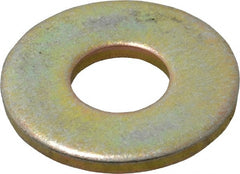 Value Collection - 1/2" Screw, Grade 8 Steel Extra Thick Flat Washer - Zinc Yellow Dichromate Finish - Exact Tooling