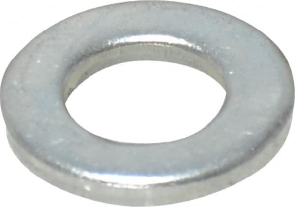 Value Collection - M7 Screw, Steel Standard Flat Washer - 7.4mm ID x 14mm OD, 1.6mm Thick, Zinc-Plated Finish - Exact Tooling