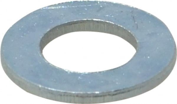 Value Collection - M10 Screw, Steel Standard Flat Washer - 10.5mm ID x 20mm OD, 2mm Thick, Zinc-Plated Finish - Exact Tooling