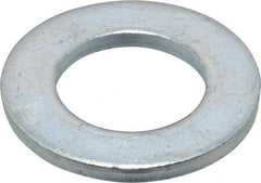 Value Collection - M20 Screw, Steel Standard Flat Washer - 21mm ID x 37mm OD, 3mm Thick, Zinc-Plated Finish - Exact Tooling