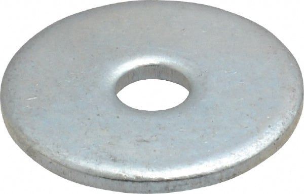 Value Collection - #8 Screw, Steel Fender Flat Washer - 3/16" ID x 3/4" OD, 0.067" Thick, Zinc-Plated Finish - Exact Tooling