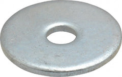 Value Collection - #8 Screw, Steel Fender Flat Washer - 3/16" ID x 3/4" OD, 0.067" Thick, Zinc-Plated Finish - Exact Tooling
