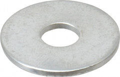 Value Collection - 1/4" Screw, Steel Fender Flat Washer - 1/4" ID x 7/8" OD, 0.08" Thick, Zinc-Plated Finish - Exact Tooling