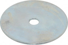 Value Collection - 1/4" Screw, Steel Fender Flat Washer - 1/4" ID x 2" OD, 0.08" Thick, Zinc-Plated Finish - Exact Tooling