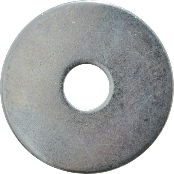 Value Collection - 3/8" Screw, Steel Fender Flat Washer - 13/32" ID x 1-5/8" OD, 0.08" Thick, Zinc-Plated Finish - Exact Tooling