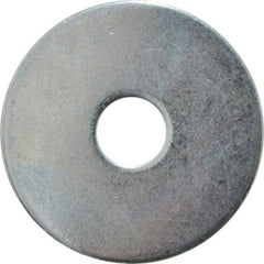 Value Collection - 3/8" Screw, Steel Fender Flat Washer - 13/32" ID x 1-5/8" OD, 0.08" Thick, Zinc-Plated Finish - Exact Tooling