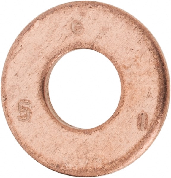 Value Collection - #20 Screw, Silicon Bronze Standard Flat Washer - 0.336" ID x 3/4" OD, 0.064" Thick - Exact Tooling