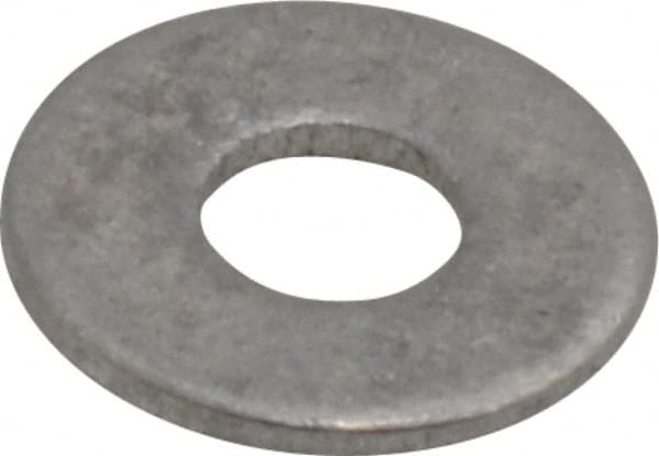 Value Collection - #6 Screw, Aluminum Standard Flat Washer - 0.147" ID x 3/8" OD, 0.032" Thick, Plain Finish - Exact Tooling