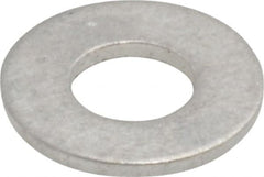 Value Collection - #8 Screw, Aluminum Standard Flat Washer - 0.168" ID x 3/8" OD, 0.032" Thick, Plain Finish - Exact Tooling