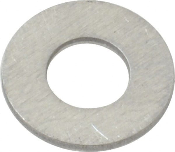 Value Collection - #10 Screw, Aluminum Standard Flat Washer - 0.196" ID x 1/2" OD, 0.039" Thick - Exact Tooling