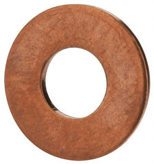 Value Collection - 5/16" Screw, Copper Standard Flat Washer - 0.336" ID x 3/4" OD, 0.064" Thick, Plain Finish - Exact Tooling