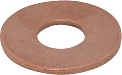 Value Collection - 3/8" Screw, Copper Standard Flat Washer - 0.395" ID x 1" OD, 0.064" Thick, Plain Finish - Exact Tooling