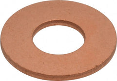 Value Collection - 7/16" Screw, Copper Standard Flat Washer - 1/2" ID x 1-1/8" OD, 0.078" Thick, Plain Finish - Exact Tooling