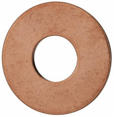 Value Collection - 1/2" Screw, Copper Standard Flat Washer - 0.563" ID x 1-3/8" OD, 0.081" Thick, Plain Finish - Exact Tooling