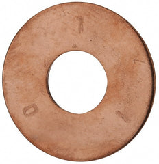 Value Collection - 5/8" Screw, Copper Standard Flat Washer - 0.688" ID x 1-3/4" OD, 0.102" Thick, Plain Finish - Exact Tooling
