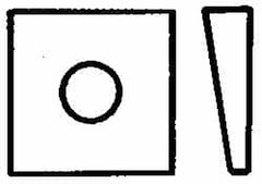 Value Collection - 1-1/8" Bolt, Iron Beveled Square Washer - 1-1/4" ID, 5/8 Minimum Thickness - Exact Tooling