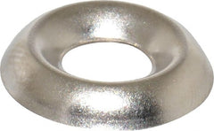 Value Collection - 1/8" Thick, Nickel-Plated Finish, Steel, Standard Countersunk Washer - 0.259" ID x 21/32" OD - Exact Tooling