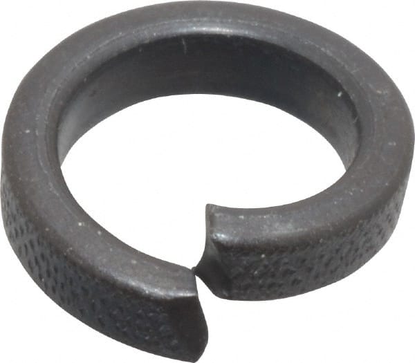 Value Collection - 3/8", 0.382" ID, 1/8" Thick High Collar Split Lock Washer - Steel, Uncoated, 0.382" Min ID, 0.393" Max ID, 0.553" Max OD - Exact Tooling