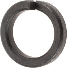 Value Collection - 1", 1.017" ID, 1/4" Thick High Collar Split Lock Washer - Steel, Uncoated, 1.017" Min ID, 1.042" Max ID, 1.483" Max OD - Exact Tooling