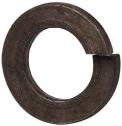 Value Collection - M10, 10.2mm ID, 2.2mm Thick Split Lock Washer - Steel, Uncoated, 10.2mm Min ID, 10.7mm Max ID, 18.1mm Max OD - Exact Tooling