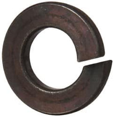 Value Collection - 1/4", 0.252" ID, 0.062" Thick Split Lock Washer - Grade 8 Steel, Zinc Yellow Dichromate Finish, 0.252" Min ID, 0.26" Max ID, 0.487" Max OD - Exact Tooling