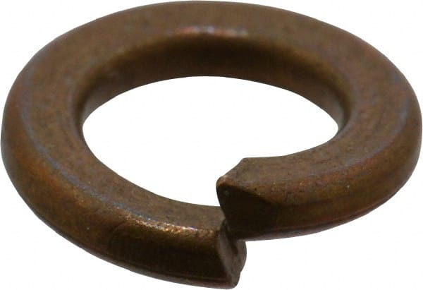 Value Collection - #10, 0.193" ID, 0.047" Thick Split Lock Washer - Silicon Bronze, 0.193" Min ID, 0.2" Max ID, 0.334" Min OD, 0.35" Max OD - Exact Tooling