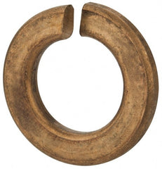 Value Collection - 1/2", 0.502" ID, 0.869" OD, 1/8" Thick Split Lock Washer - Silicon Bronze, 0.506" Min ID, 0.518" Max ID, 0.873" Min OD, 0.883" Max OD - Exact Tooling