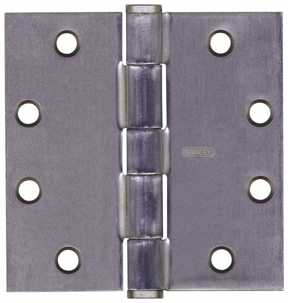 Stanley - 4-1/2" Long x 4-1/2" Wide Steel Full Mortise Commercial Hinge - Exact Tooling