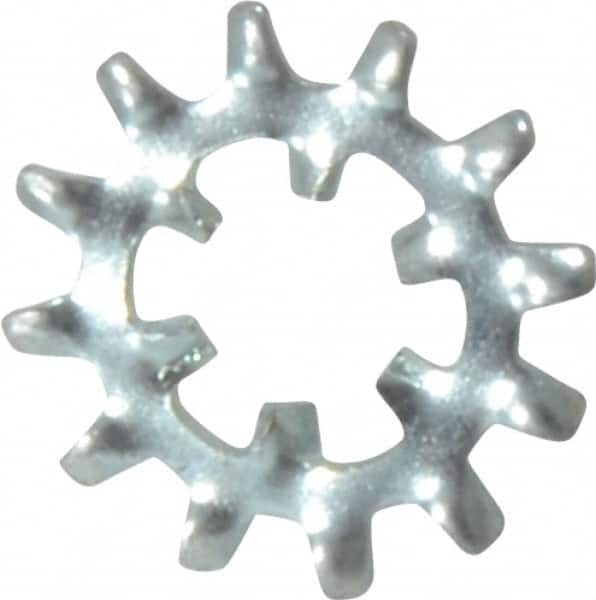 Value Collection - 1/4" Screw, 0.267" ID, Steel Internal Tooth & External Tooth Lock Washer - 0.76" OD, Zinc-Plated, Grade 2 - Exact Tooling