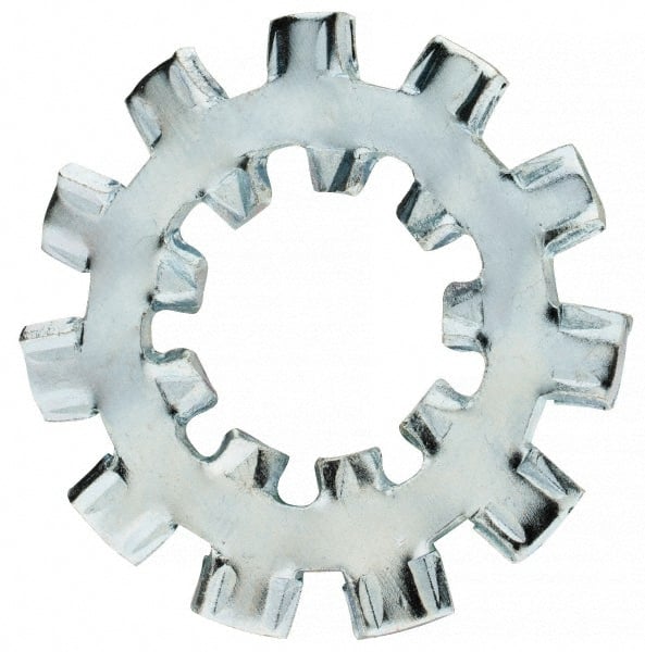 Value Collection - 1/2" Screw, 0.53" ID, Steel Internal Tooth & External Tooth Lock Washer - 1.26" OD, Zinc-Plated, Grade 2 - Exact Tooling