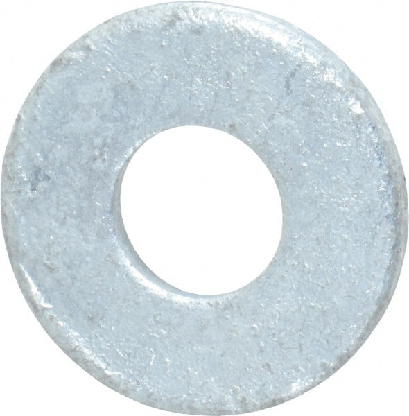 Value Collection - 5/16" Screw, Steel USS Flat Washer - 3/8" ID x 7/8" OD, 5/64" Thick, Galvanized Finish - Exact Tooling