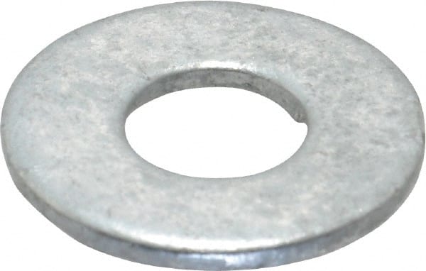 Value Collection - 3/8" Screw, Steel USS Flat Washer - 7/16" ID x 1" OD, 5/64" Thick, Galvanized Finish - Exact Tooling