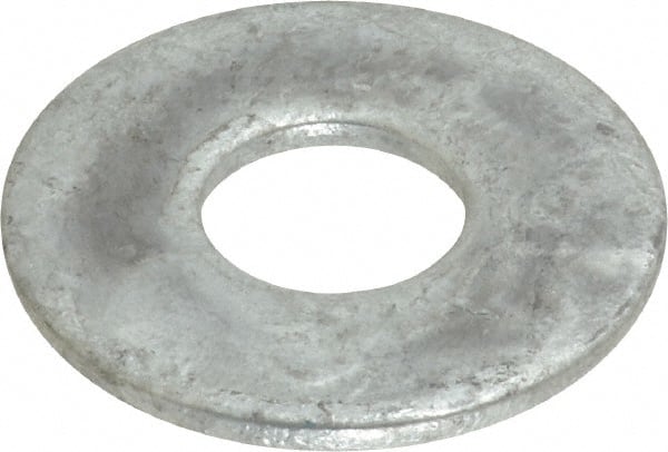 Value Collection - 5/8" Screw, Steel USS Flat Washer - 11/16" ID x 1-3/4" OD, 9/64" Thick, Galvanized Finish - Exact Tooling