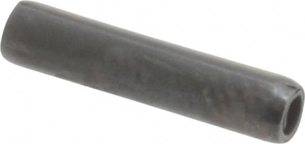Made in USA - 3/32" Diam x 7/16" Long Coiled Spring Pin - Grade 1070-1090 Alloy Steel, Black Oxide Finish - Exact Tooling