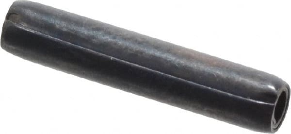 Made in USA - 3/32" Diam x 1/2" Long Coiled Spring Pin - Grade 1070-1090 Alloy Steel, Black Oxide Finish - Exact Tooling