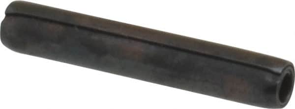 Made in USA - 3/32" Diam x 9/16" Long Coiled Spring Pin - Grade 1070-1090 Alloy Steel, Black Oxide Finish - Exact Tooling