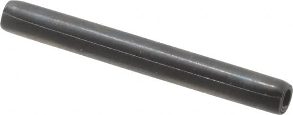 Made in USA - 3/32" Diam x 7/8" Long Coiled Spring Pin - Grade 1070-1090 Alloy Steel, Black Oxide Finish - Exact Tooling