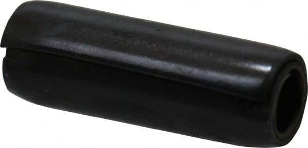 Made in USA - 1/8" Diam x 3/8" Long Coiled Spring Pin - Grade 1070-1090 Alloy Steel, Black Oxide Finish - Exact Tooling
