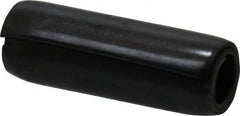 Made in USA - 1/8" Diam x 3/8" Long Coiled Spring Pin - Grade 1070-1090 Alloy Steel, Black Oxide Finish - Exact Tooling