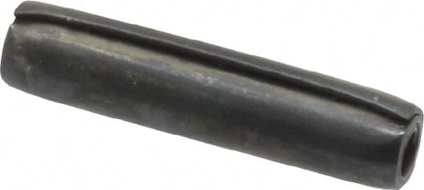 Made in USA - 1/8" Diam x 9/16" Long Coiled Spring Pin - Grade 1070-1090 Alloy Steel, Black Oxide Finish - Exact Tooling