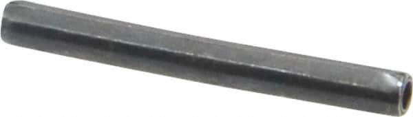 Made in USA - 1/8" Diam x 1-1/8" Long Coiled Spring Pin - Grade 1070-1090 Alloy Steel, Black Oxide Finish - Exact Tooling