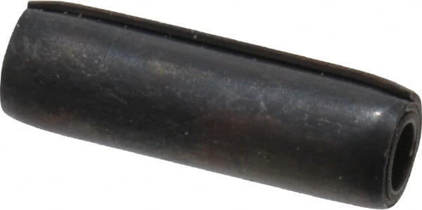 Made in USA - 5/32" Diam x 1/2" Long Coiled Spring Pin - Grade 1070-1090 Alloy Steel, Black Oxide Finish - Exact Tooling