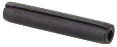 Made in USA - 5/32" Diam x 7/8" Long Coiled Spring Pin - Grade 1070-1090 Alloy Steel, Black Oxide Finish - Exact Tooling
