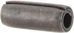 Made in USA - 3/16" Diam x 1/2" Long Coiled Spring Pin - Grade 1070-1090 Alloy Steel, Black Oxide Finish - Exact Tooling